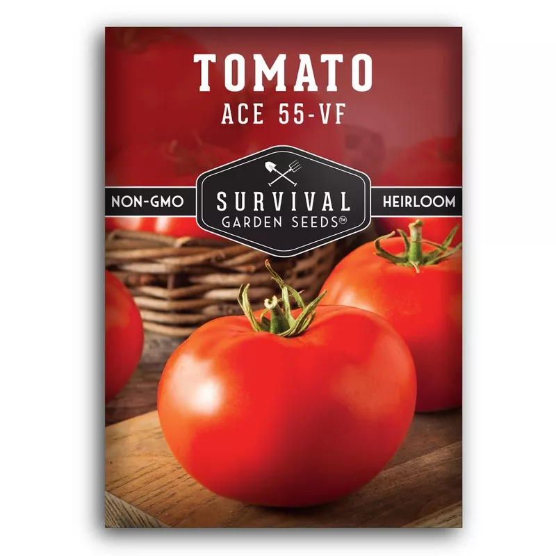 Ace 55-VF Tomato SeedsDeterminate Heirloom, Low-Acid, Medium Red Tomatoes