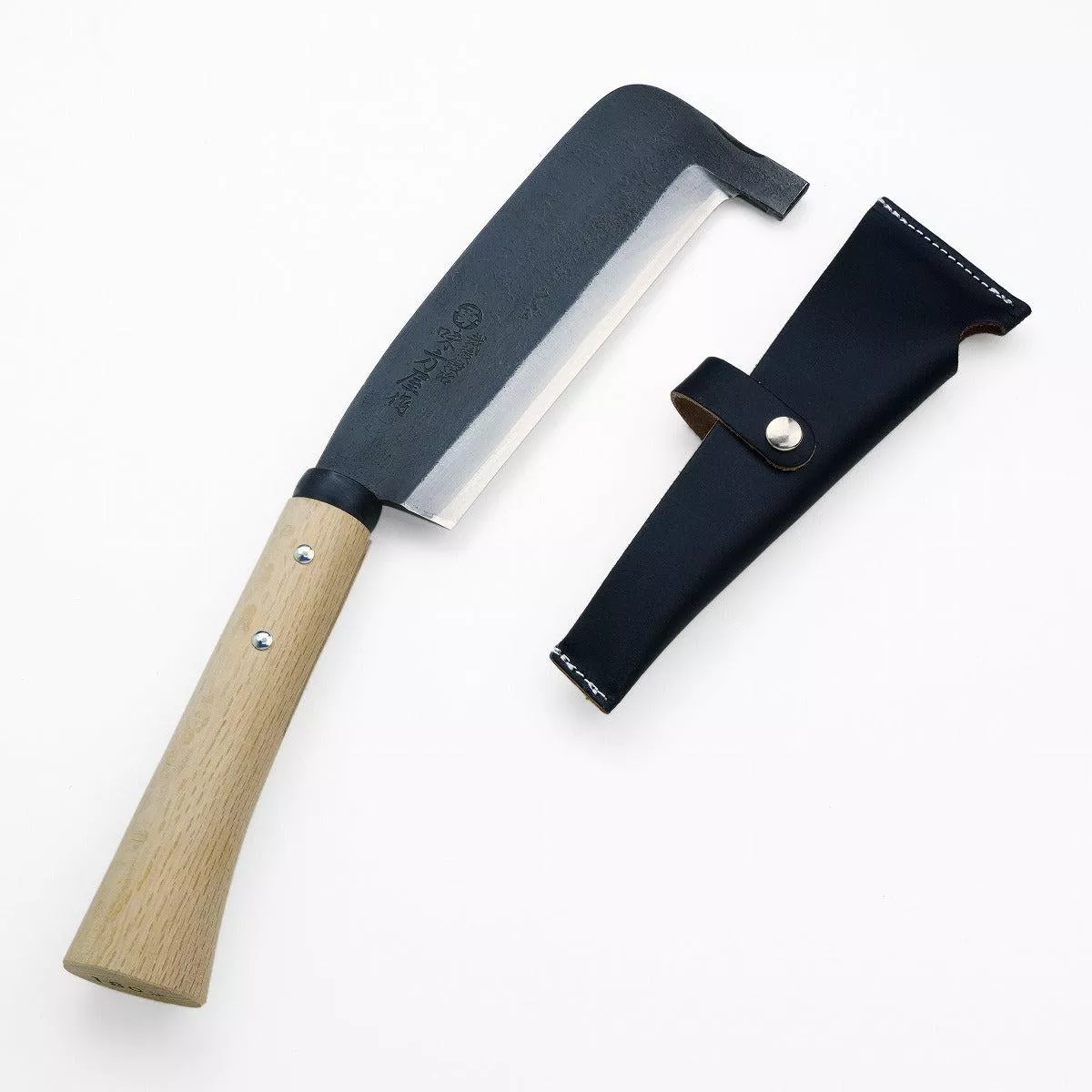 ”AJIKATAYA ” Echigo Japanese Hatchet / Machete Single-Edged. White Oak Handle. KATABA 180mm