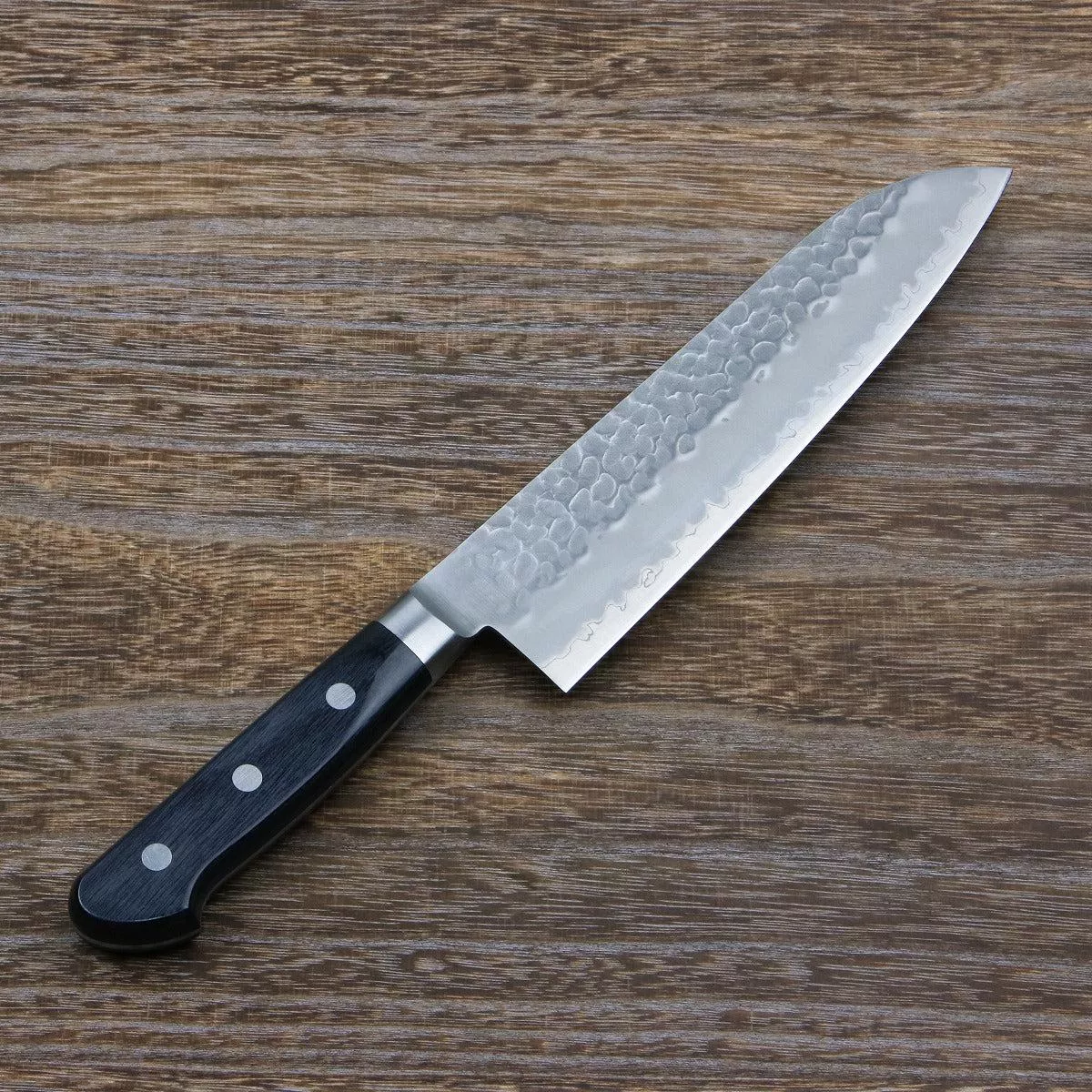 ”AO-UMA”Santoku Aogami Super Steel with Hammered pattern, 180mm