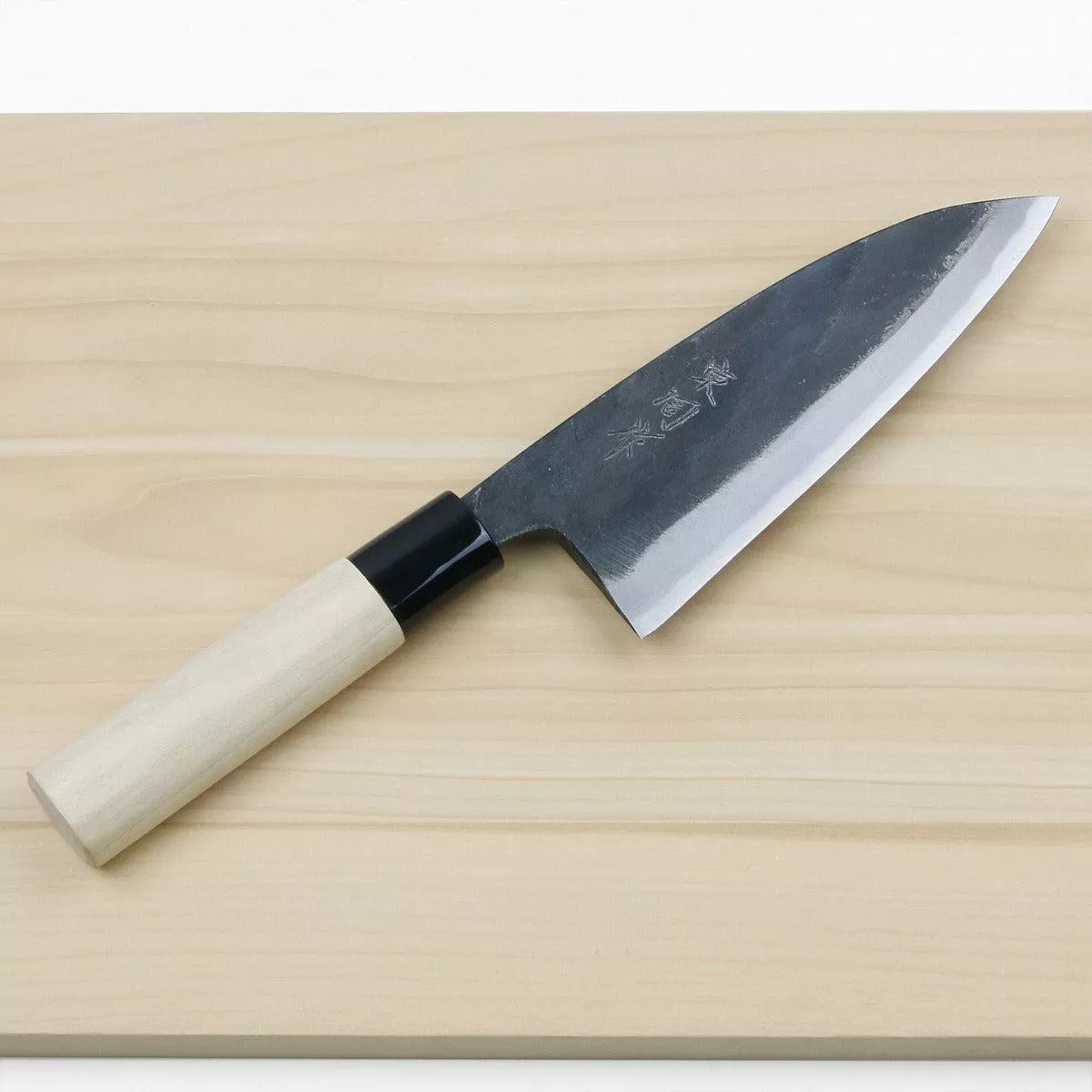 ”AZUMASYUSAKU ” Deba Kurouchi Shirogami Steel No.1 150mm
