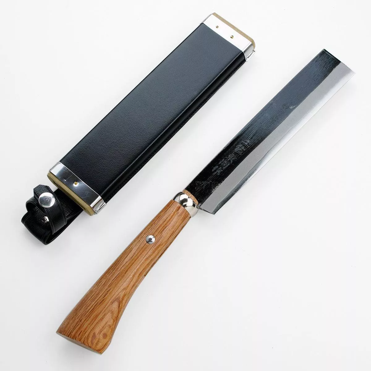 ”AZUMASYUSAKU ” Japanese Hatchet / Machete for Bamboo Splitting, Aogami Steel no.2 Double Bevel, 120mm~240mm