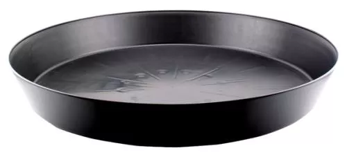 Black Premium Plastic Saucer 25 in (5/Cs)