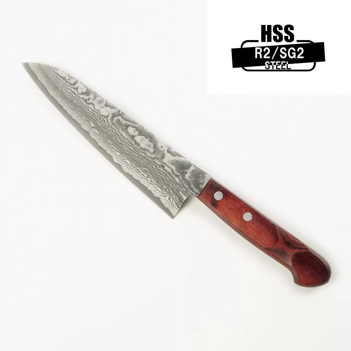 ”HONMAMON ” Gyuto Powdered HSS R2 Damascus, 180mm