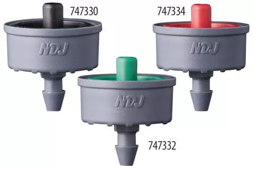 Jain Irrigation Click-Tif Pressure Compensated Dripper w/ Check Valve 2.0 GPH Green (1=100/Bag)