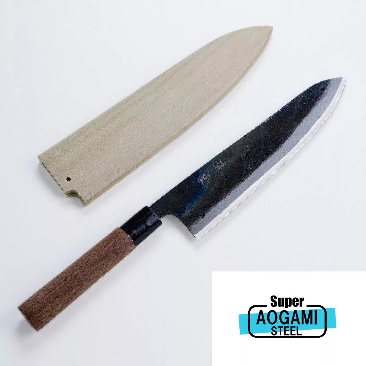 ”KIYOKANE ” Gyuto Kurouchi Aogami Super Steel with Wooden Case, 240mm