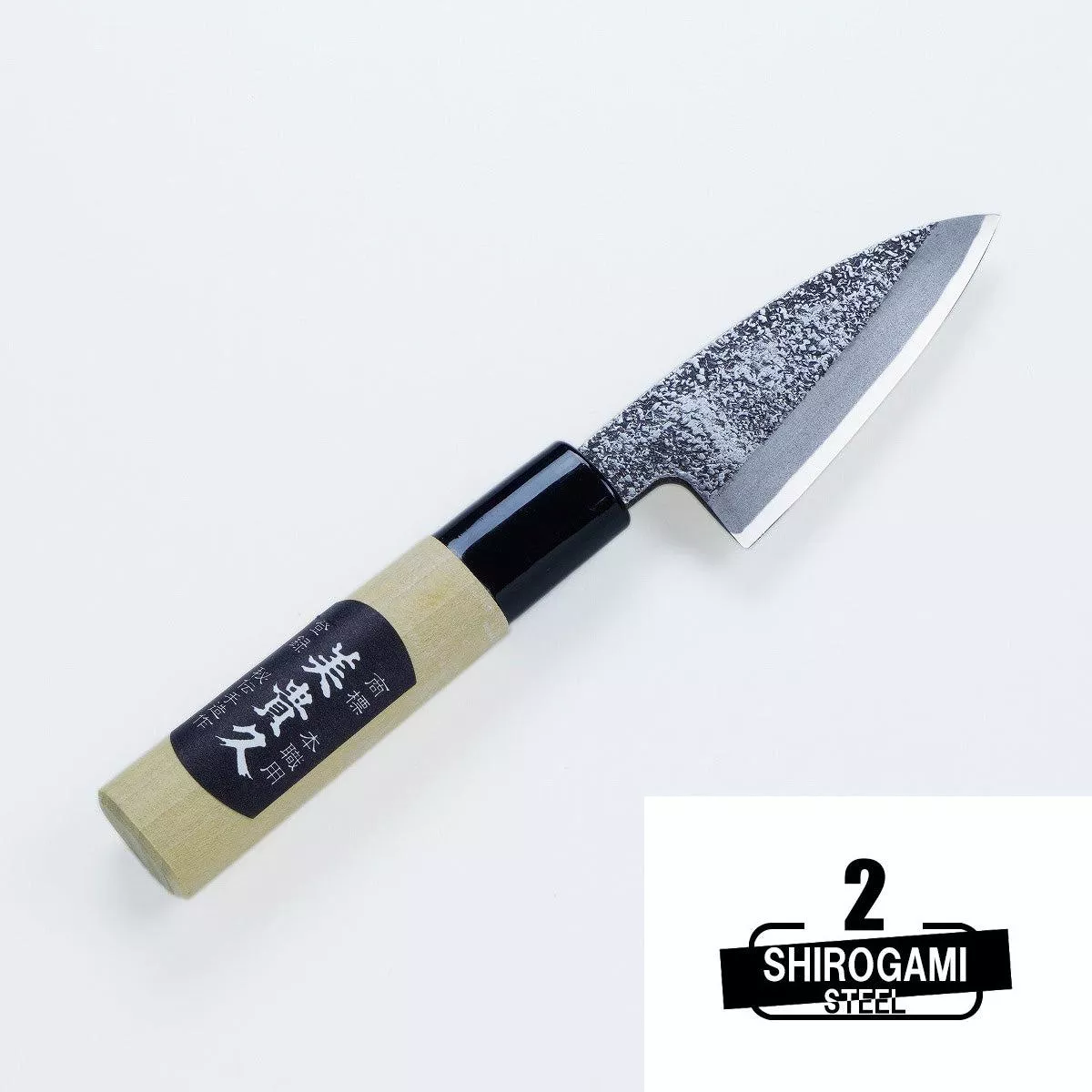 ”MIKIHISA ” Deba Hammered Pattern Shirogami steel no.2, 75mm Single Bevel