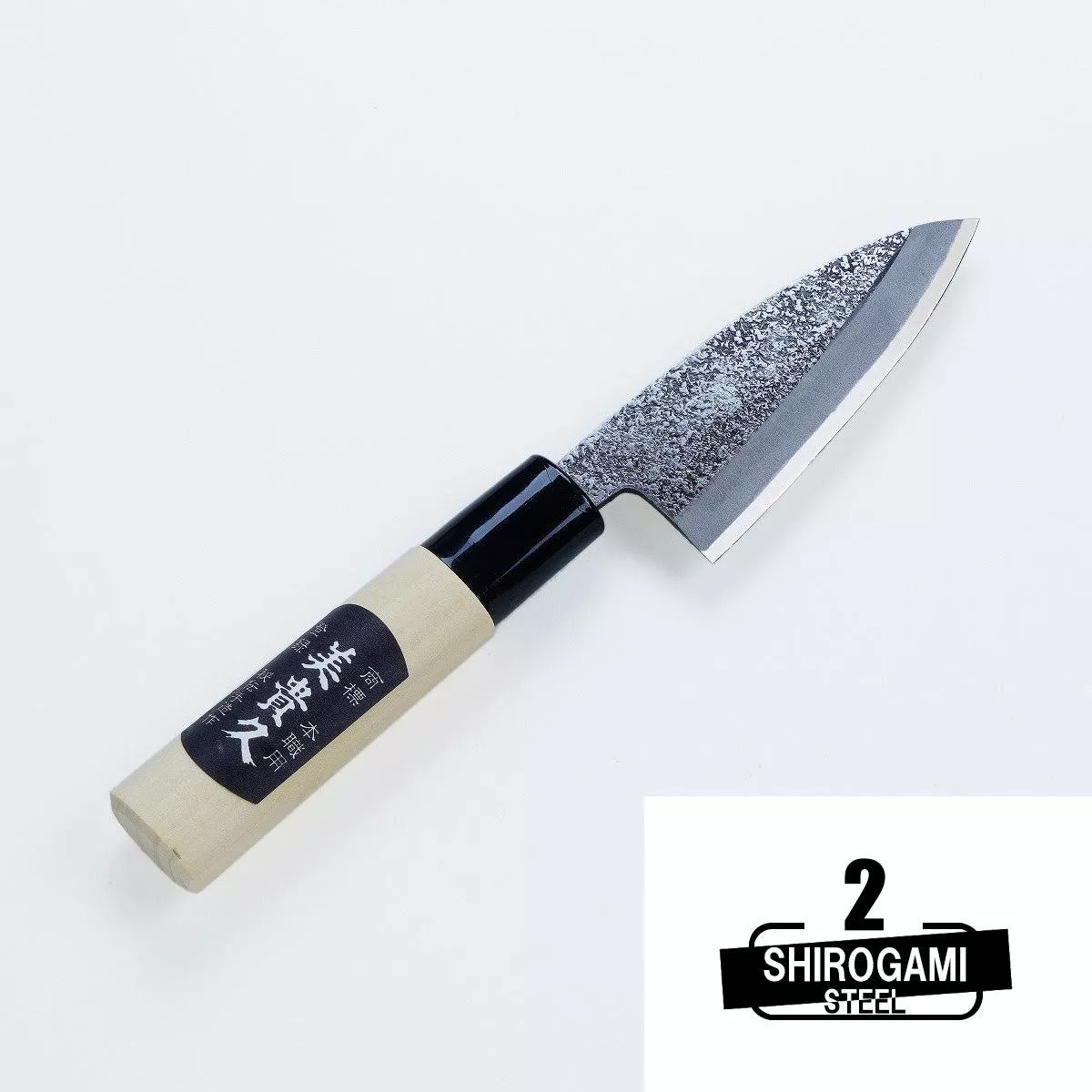 ”MIKIHISA ” Deba Hammered Pattern Shirogami steel no.2, 90mm Single Bevel