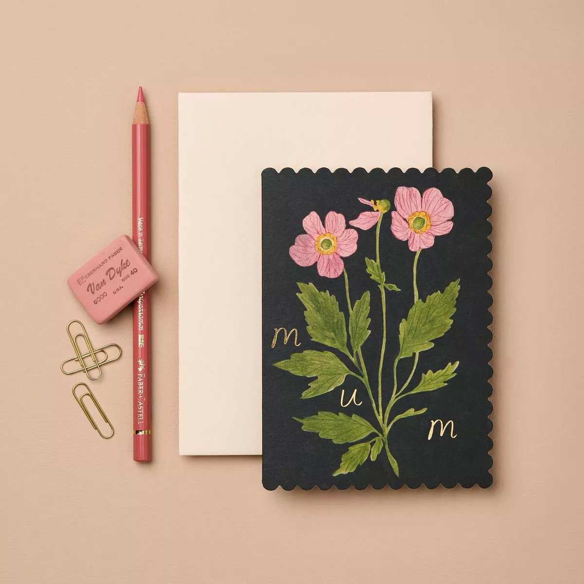 ’Mum ’ Anemone Greetings Card