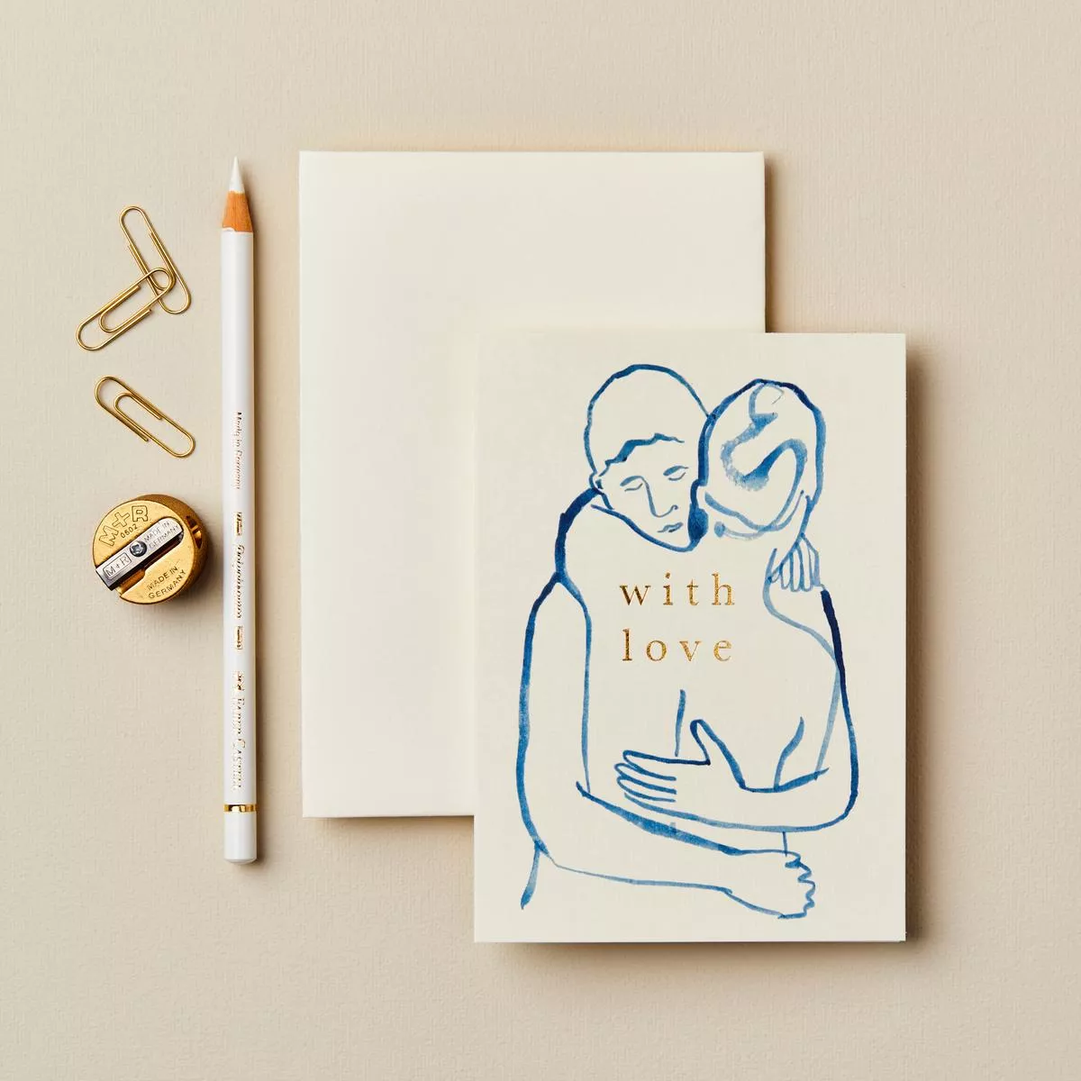 ’With Love ’ Figures Greetings Card